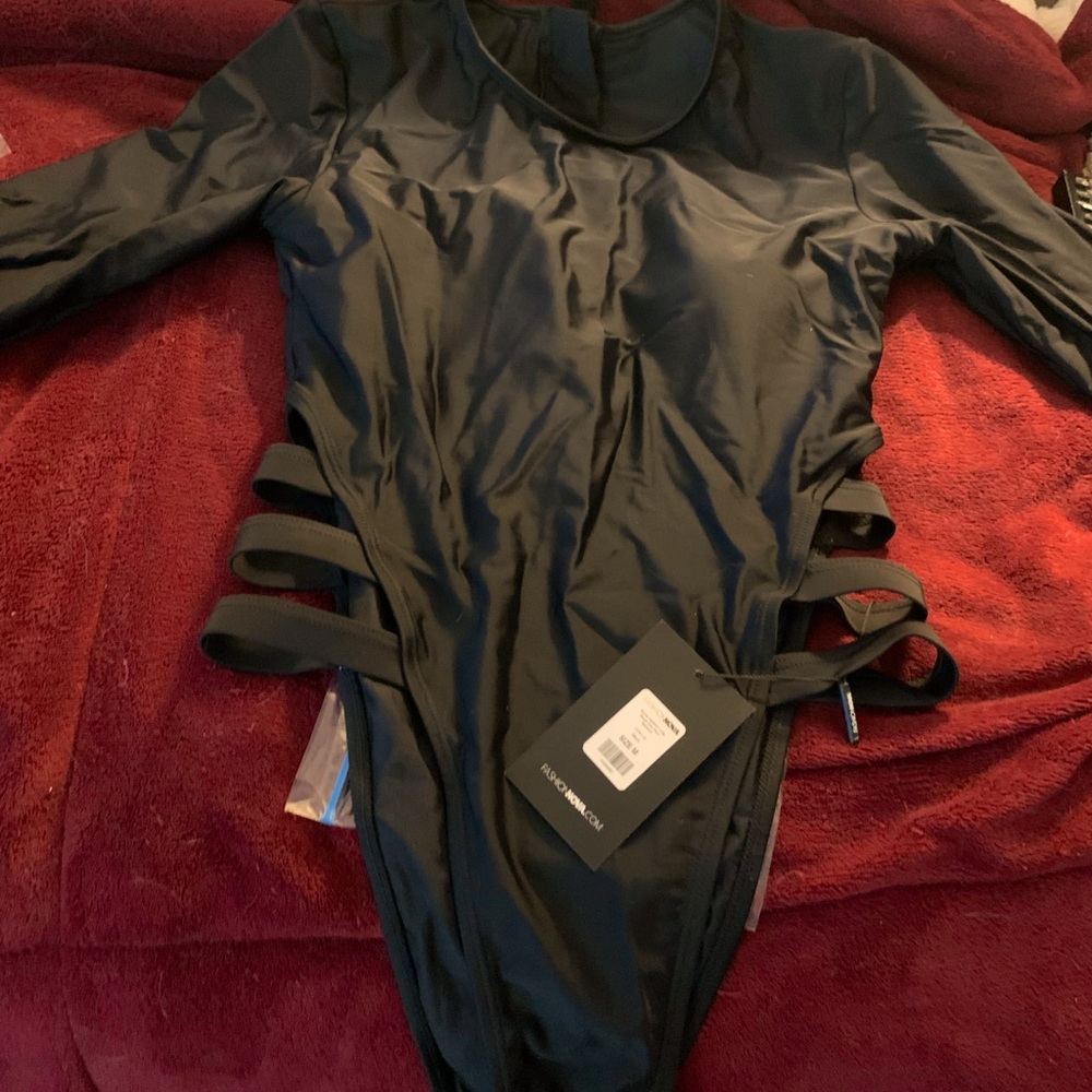 Long sleeved one piece swimsuit